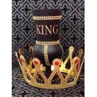King Birthday Black and Gold Rhinestone Goblet with Crown Cup Prom Birthday Keepsake Gift Idea